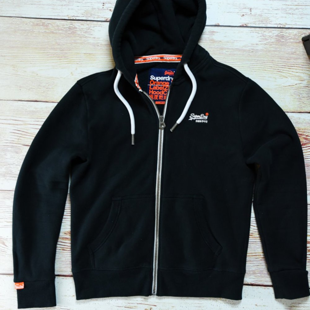 Superdry hoodie men's XLG.  Black